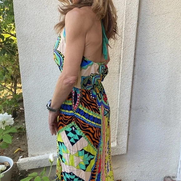 Anthropologie Flying Tomato vibrant colored beautiful bohemian style dress. - Picture 8 of 13